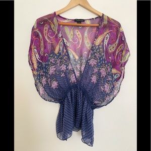 Purple silk top